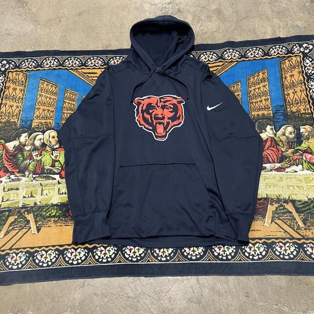 Chicago Bears Nike Hoodie Mens XL Team Issued On field therma fit sportswear nfl